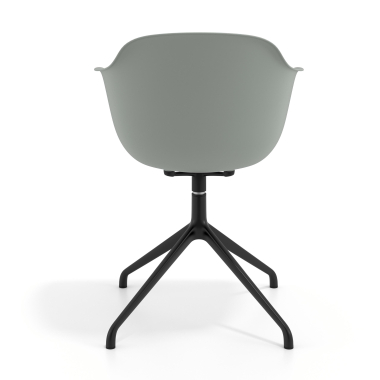 meeting room chair anthracite pyramid base plastic fixed armrests 4