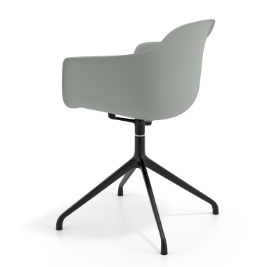 meeting room chair anthracite pyramid base plastic fixed armrests 5