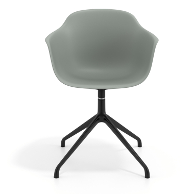 meeting room chair anthracite pyramid base plastic fixed armrests 6
