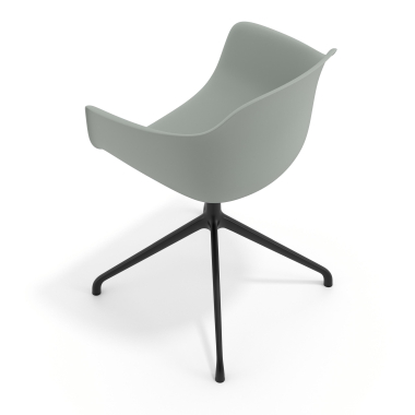 meeting room chair anthracite pyramid base plastic fixed armrests 7