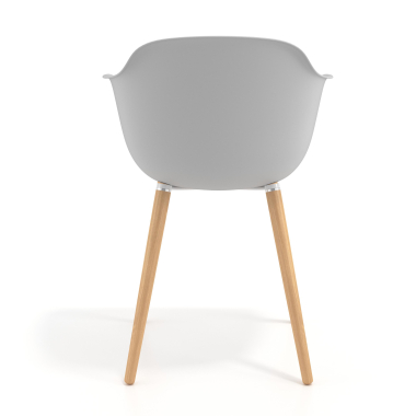 scandinavian chair gray wooden swivel plastic fixed armrests 4