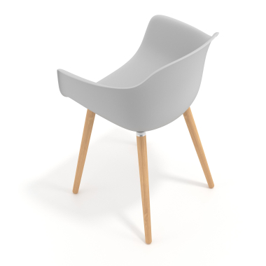 scandinavian chair gray wooden swivel plastic fixed armrests 7