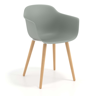 scandinavian chair anthracite wooden swivel plastic fixed armrests 1