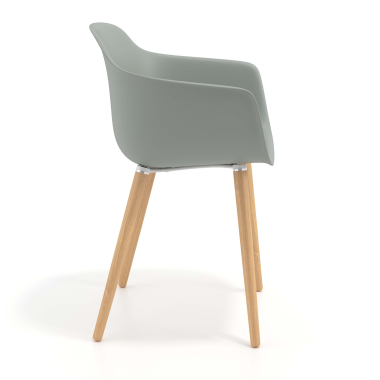 scandinavian chair anthracite wooden swivel plastic fixed armrests 3