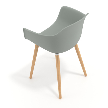 scandinavian chair anthracite wooden swivel plastic fixed armrests 7
