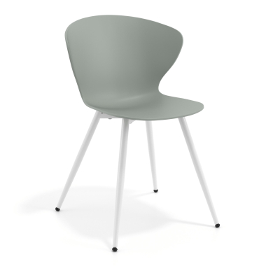 visitor chair white anthracite 4 legs plastic fixed armrests 1