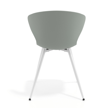 visitor chair white anthracite 4 legs plastic fixed armrests 4