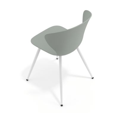 visitor chair white anthracite 4 legs plastic fixed armrests 7
