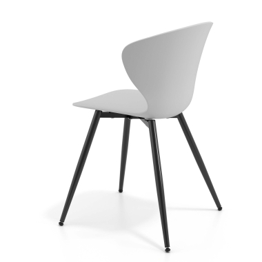 visitor chair gray 4 legs plastic fixed armrests 5