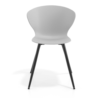 visitor chair gray 4 legs plastic fixed armrests 6