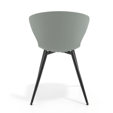 visitor chair black anthracite 4 legs plastic fixed armrests 4
