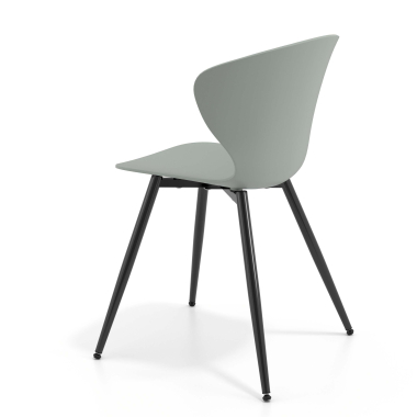 visitor chair black anthracite 4 legs plastic fixed armrests 5
