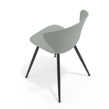 visitor chair black anthracite 4 legs plastic fixed armrests 7