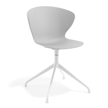 meeting room chair white gray pyramid base plastic fixed armrests 1