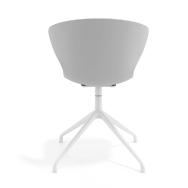 meeting room chair white gray pyramid base plastic fixed armrests 4