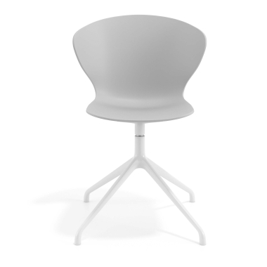 meeting room chair white gray pyramid base plastic fixed armrests 6