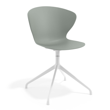 meeting room chair white anthracite pyramid base plastic fixed armrests 1