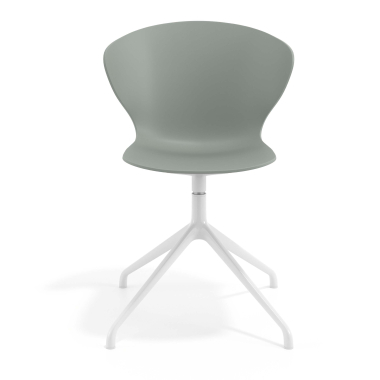 meeting room chair white anthracite pyramid base plastic fixed armrests 6