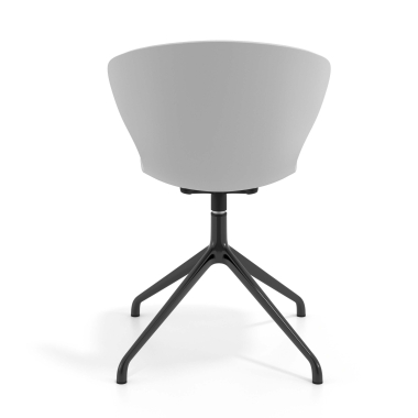 meeting room chair black gray pyramid base plastic fixed armrests 4