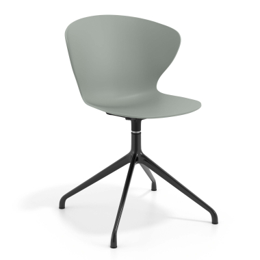 meeting room chair anthracite pyramid base plastic fixed armrests 2