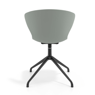 meeting room chair anthracite pyramid base plastic fixed armrests 4