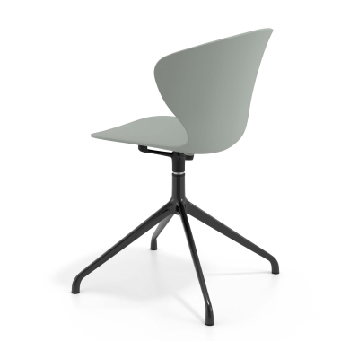 meeting room chair anthracite pyramid base plastic fixed armrests 5