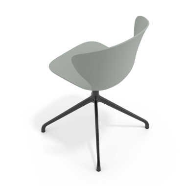 meeting room chair anthracite pyramid base plastic fixed armrests 7