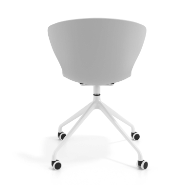 meeting room chair white gray with casters plastic fixed armrests 4