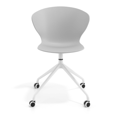 meeting room chair white gray with casters plastic fixed armrests 6
