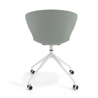 meeting room chair white anthracite with casters plastic fixed armrests 4