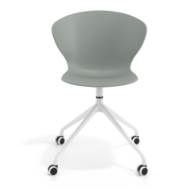 meeting room chair white anthracite with casters plastic fixed armrests 6