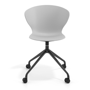 meeting room chair gray with casters plastic fixed armrests 6