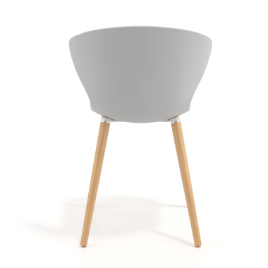 scandinavian chair gray wooden legs plastic fixed armrests 4