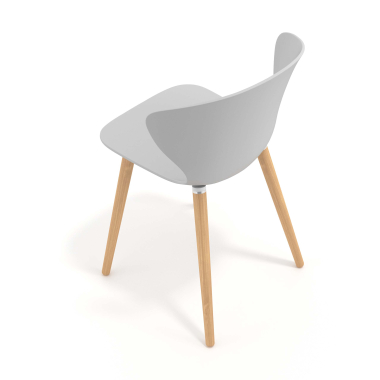 scandinavian chair gray wooden legs plastic fixed armrests 7