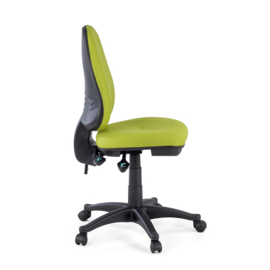 office chair green without arms fabric no armrests 4