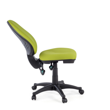 office chair green without arms fabric no armrests 5