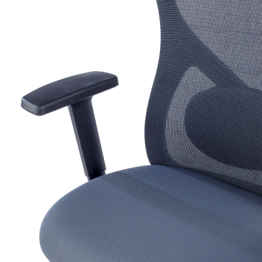 office chair gray black frame mesh 1d adjustable armrests lumbar support headrest 6