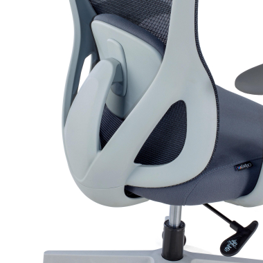 office chair white grey vital mesh fixed armrests lumbar support headrest 4