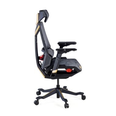 gaming chair yellow blooddragon mesh 6d adjustable armrests lumbar support headrest 8