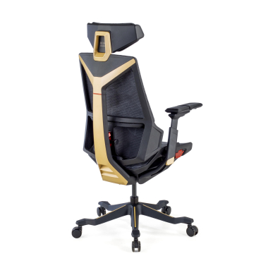 gaming chair yellow blooddragon mesh 6d adjustable armrests lumbar support headrest 7