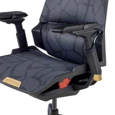gaming chair yellow blooddragon mesh 6d adjustable armrests lumbar support headrest 5