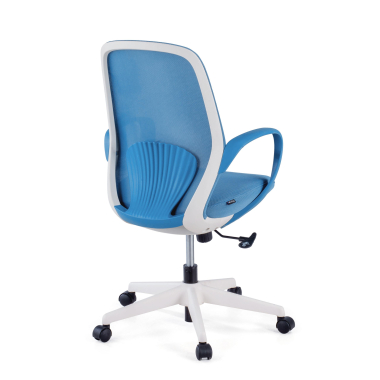 swivel chair blue whisper mesh fixed armrests 7