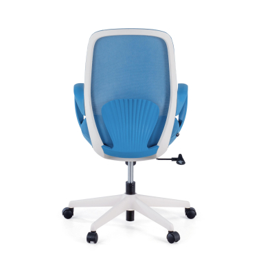 swivel chair blue whisper mesh fixed armrests 8