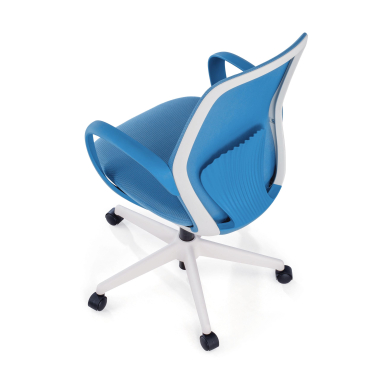 swivel chair blue whisper mesh fixed armrests 9