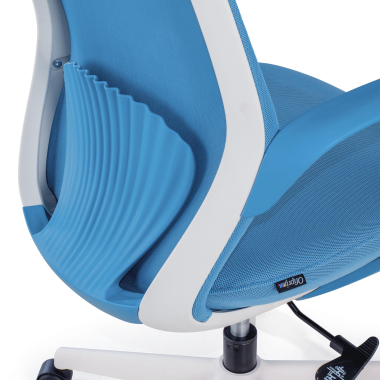 swivel chair blue whisper mesh fixed armrests 6