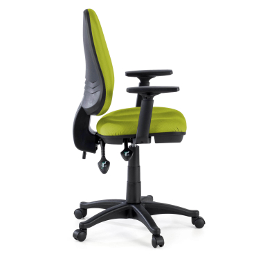 office chair green with arms fabric 1d adjustable armrests 4