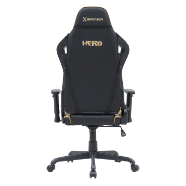 gaming chair yellow hero synthetic leather movable armrests lumbar and cervical cushion headrest 6