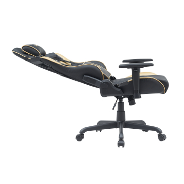 gaming chair yellow hero synthetic leather movable armrests lumbar and cervical cushion headrest 5