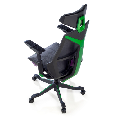 gaming chair green blooddragon mesh 6d adjustable armrests lumbar support headrest 10