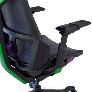 gaming chair green blooddragon mesh 6d adjustable armrests lumbar support headrest 5